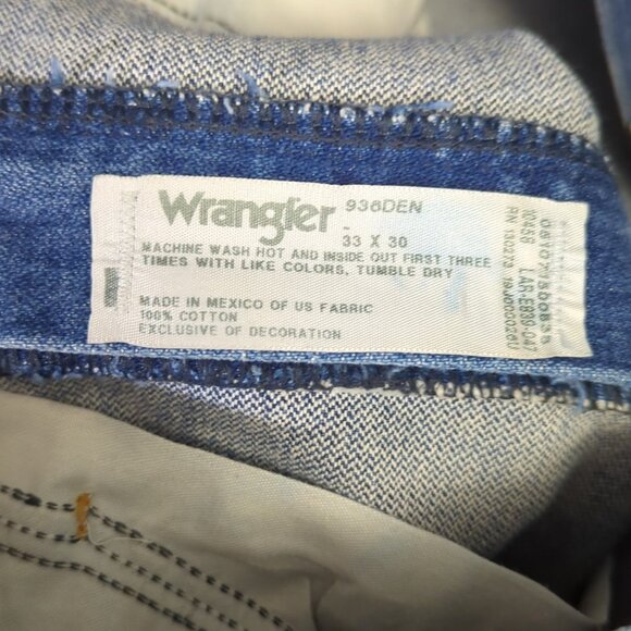 Wrangler Jeans Men's 33x30 Fits 32x26 Blue 936DEN Cowboy Cut Slim Fit Western - Picture 12 of 13